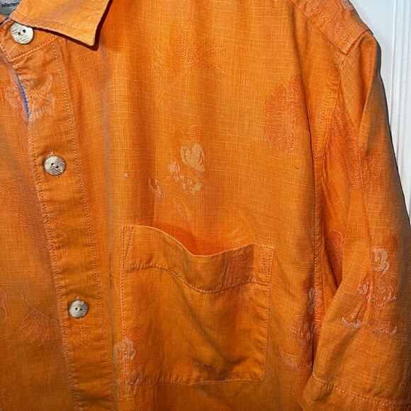 Disney Parks Tommy Bahama Mickey Mouse Hawaiian tropical silk button shirt XL - Picture 7 of 7